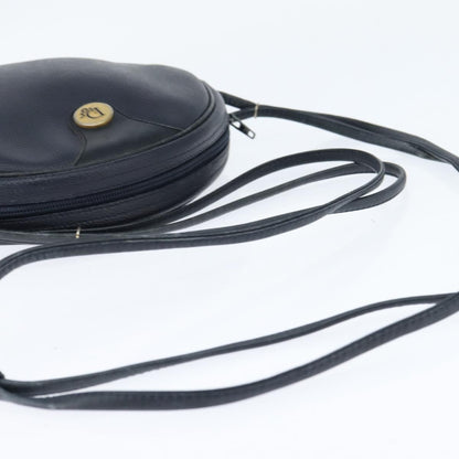 Christian Dior Vintage Honeycomb Shoulder Bag Canvas and Leather, NAVY, PVC, Shoulder bag