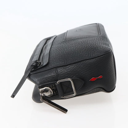 Christian Louboutin Loubiclutch Leather, BLACK, LEATHER, Clutche & pouche