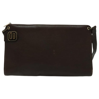 Christian Dior CD Shoulder bag Leather, BROWN, LEATHER, Shoulder bag