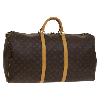 Louis Vuitton Keepall Bag Monogram Canvas, BROWN, CANVAS, Travel bag