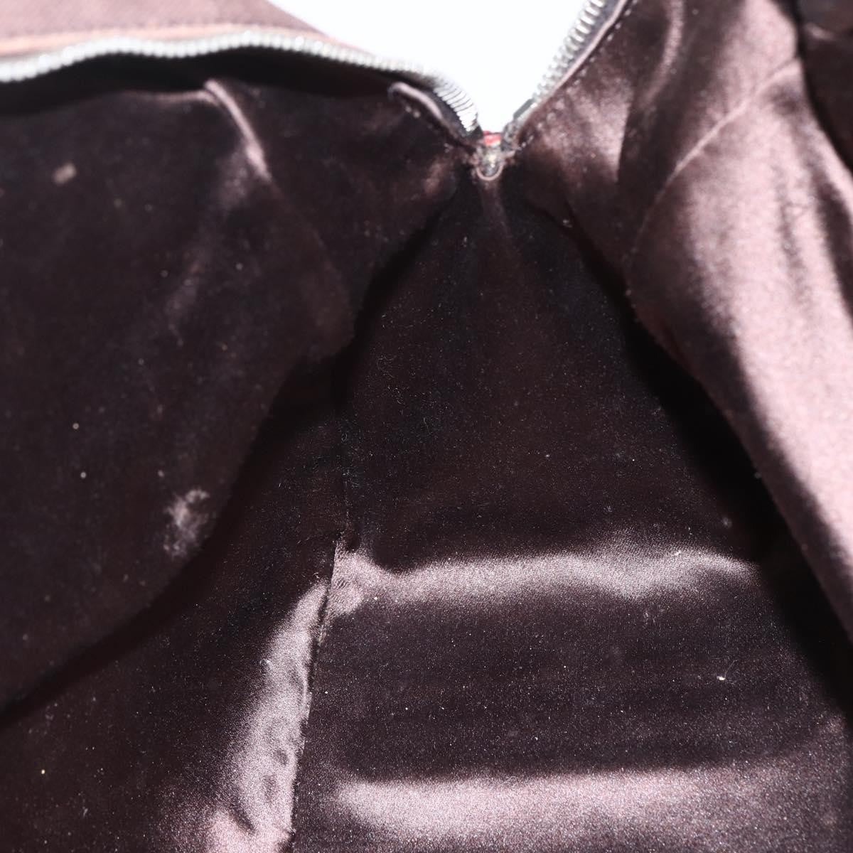 Prada Bowler Bag Canvas with Leather, BROWN, CANVAS, Handbag