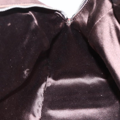 Prada Bowler Bag Canvas with Leather, BROWN, CANVAS, Handbag