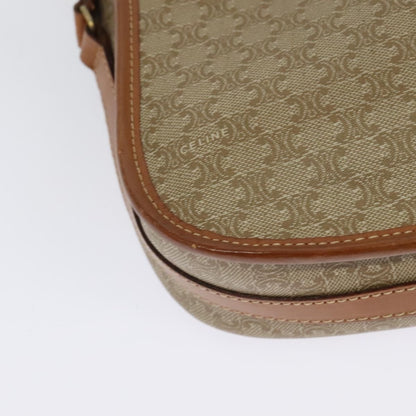 Celine Macadam Shoulder Bag PVC Leather, BEIGE, CANVAS, Shoulder bag