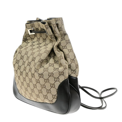 Gucci Drawstring Backpack GG Canvas, BROWN, CANVAS, Backpack