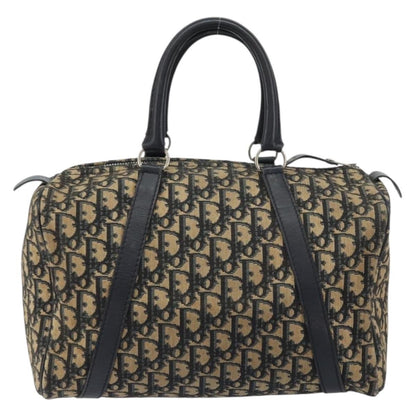 Christian Dior Vintage Trotter Boston Bag Canvas, NAVY, CANVAS, Travel bag