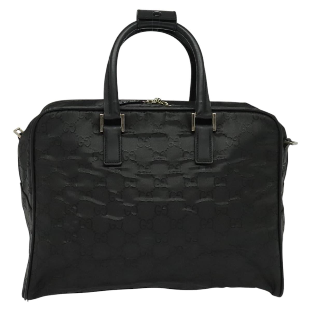 Gucci Vintage Boston Bag GG Canvas, BLACK, CANVAS, Travel bag