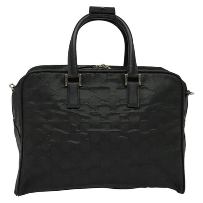 Gucci Vintage Boston Bag GG Canvas, BLACK, CANVAS, Travel bag