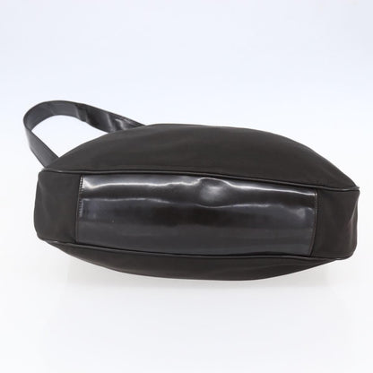 Gucci Vintage Bamboo Handle Bag Nylon, BROWN, NYLON, Handbag