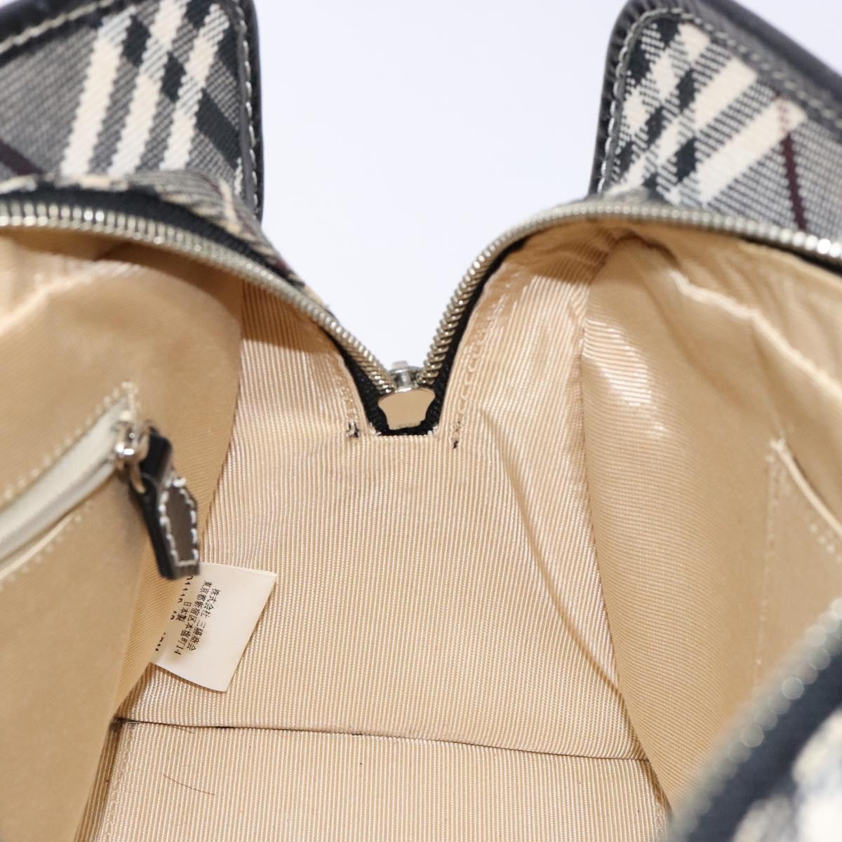 Burberry Belted handle handbag Nova check canvas, BLACK, CANVAS, Handbag