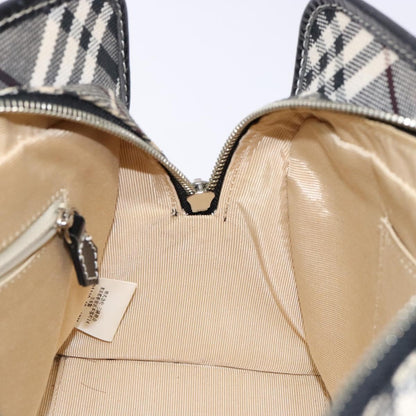 Burberry Belted handle handbag Nova check canvas, BLACK, CANVAS, Handbag