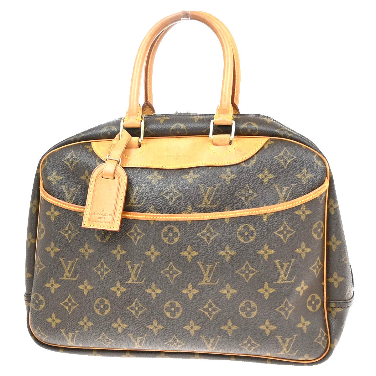 Louis Vuitton Deauville Handbag Monogram Canvas, BROWN, CANVAS, Handbag