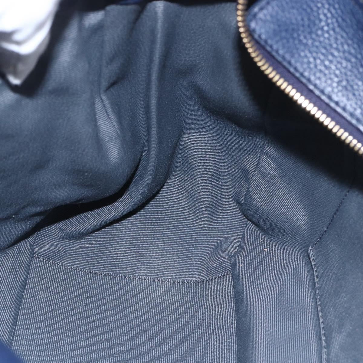 Salvatore Ferragamo Izzie Gancini Embossed Tote Soft Calf, BLUE, LEATHER, Tote bag