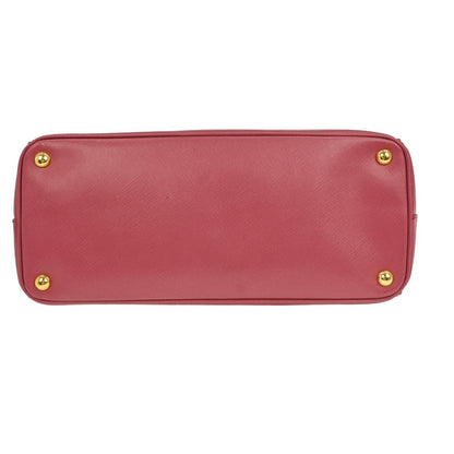 Prada Double Zip Lux Tote Saffiano Leather, PINK, LEATHER, Handbag
