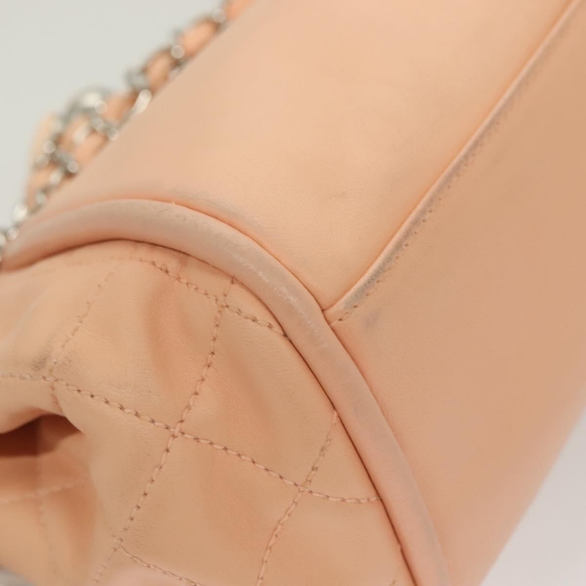 Chanel Kisslock Accordion Handbag Leather, PINK, LEATHER, Shoulder bag