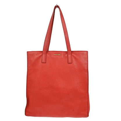 Miu Miu Vintage Tote bag Leather, RED, LEATHER, Tote bag