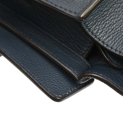 Celine Luggage Bag Grainy Leather, Navy, Leather, Handbag