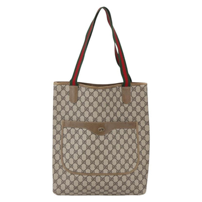 Gucci Sherry Line Tote Canvas, BEIGE, CANVAS, Tote bag