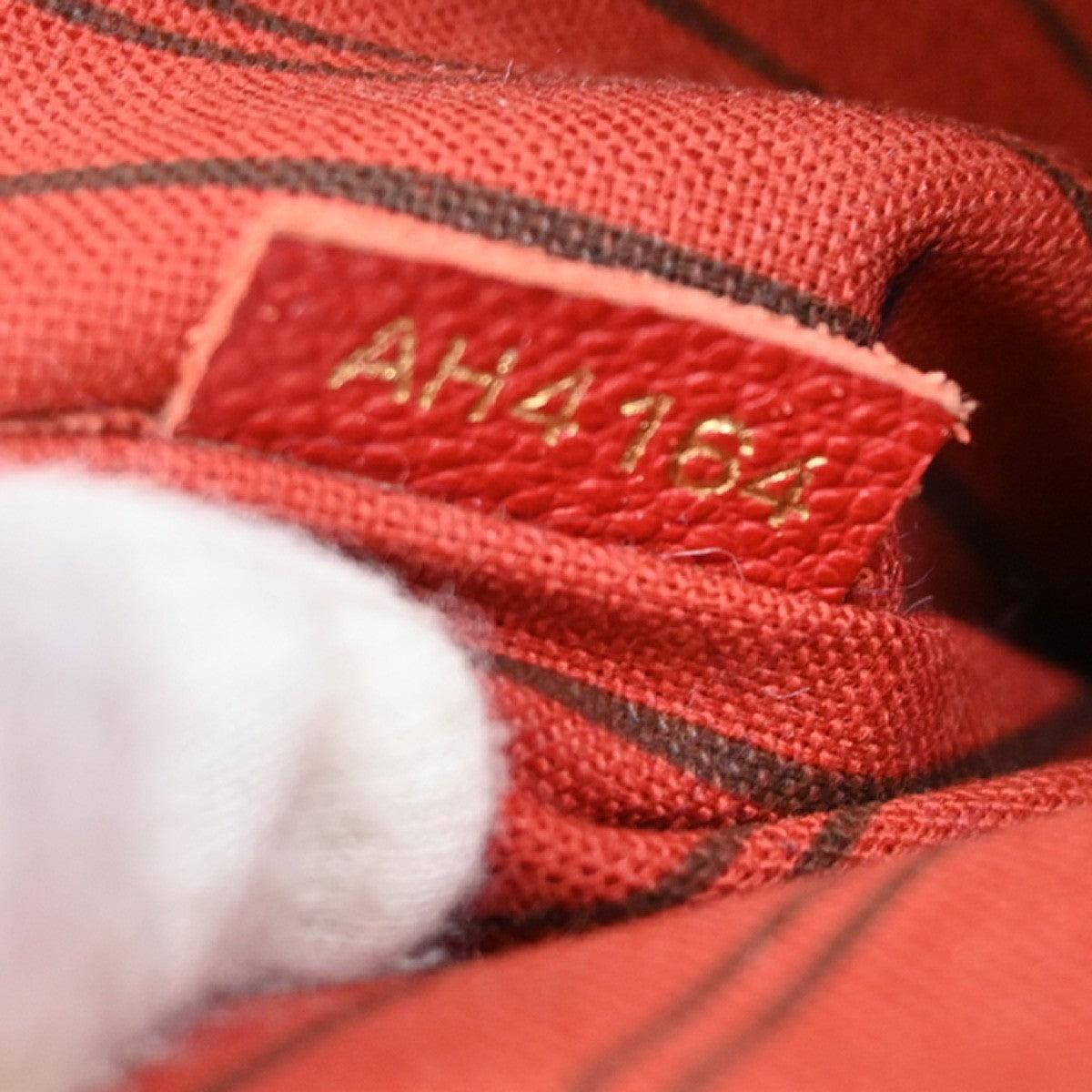 Louis Vuitton Montaigne Handbag Monogram Empreinte Leather, RED, LEATHER, Handbag