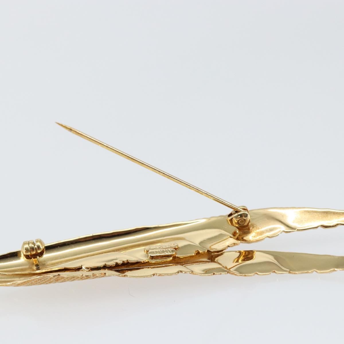 Christian Dior Vintage feather Metal, GOLD, METAL, Brooch