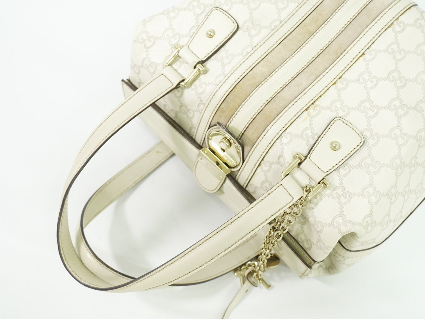 Gucci Treasure Tote Guccissima Leather, ECRU, LEATHER, Handbag