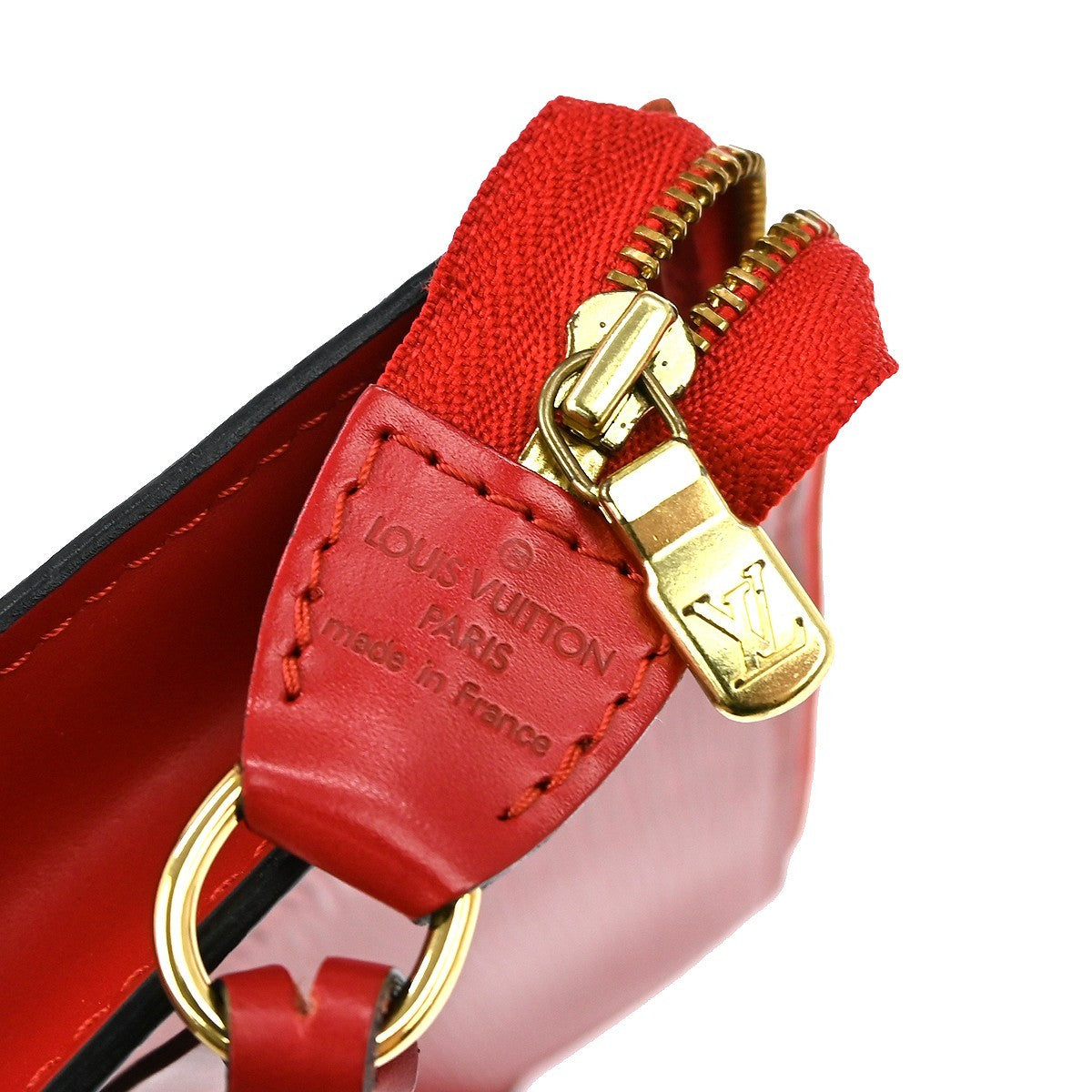 Louis Vuitton Pochette Accessoires Epi Leather, RED, LEATHER, Clutche & pouche