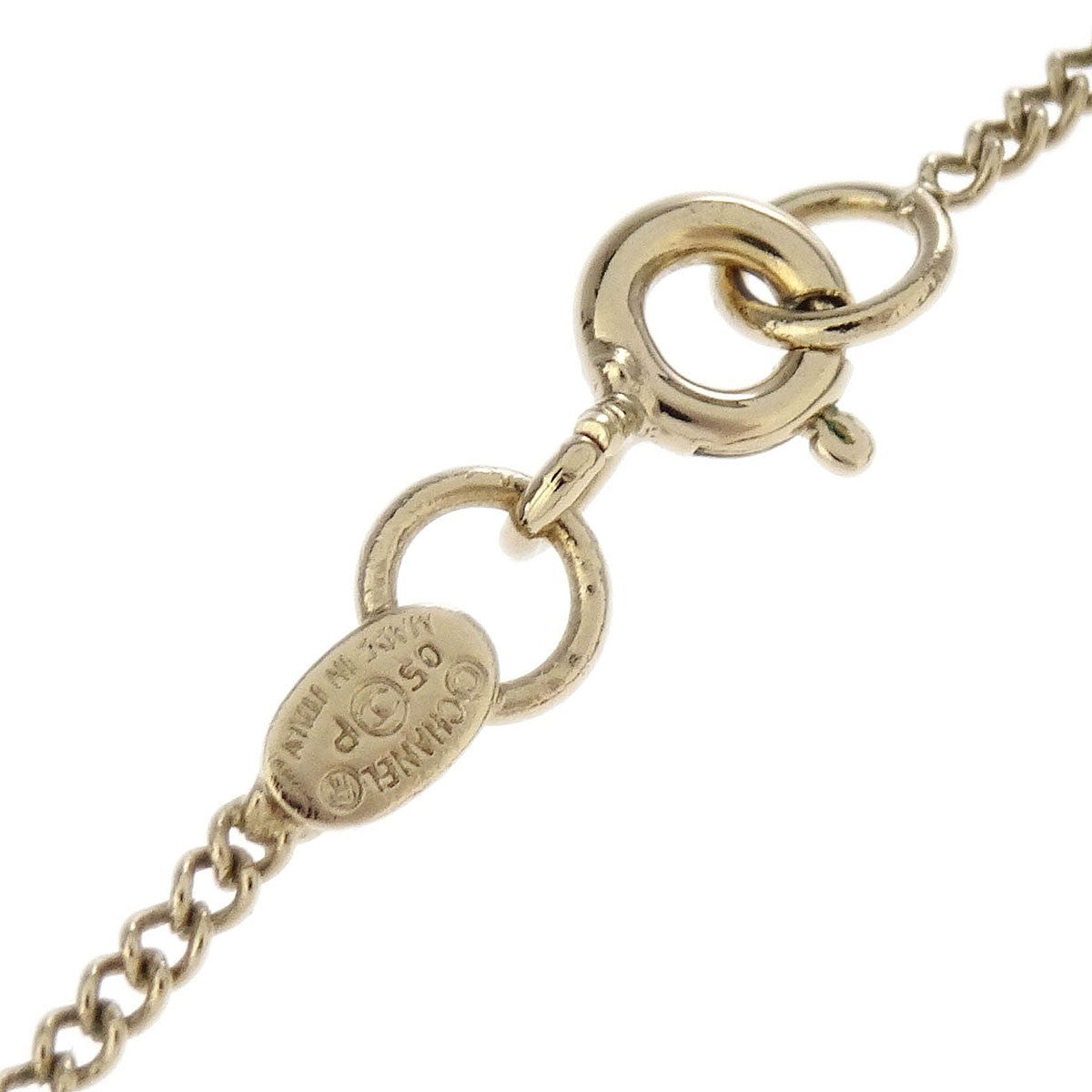 Chanel CC and Heart Pendant Necklace Metal, GOLD, GOLD_PLATED, Necklace
