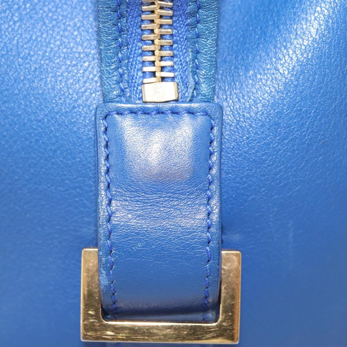 Saint Laurent Monogram Cabas Leather, BLUE, LEATHER, Handbag