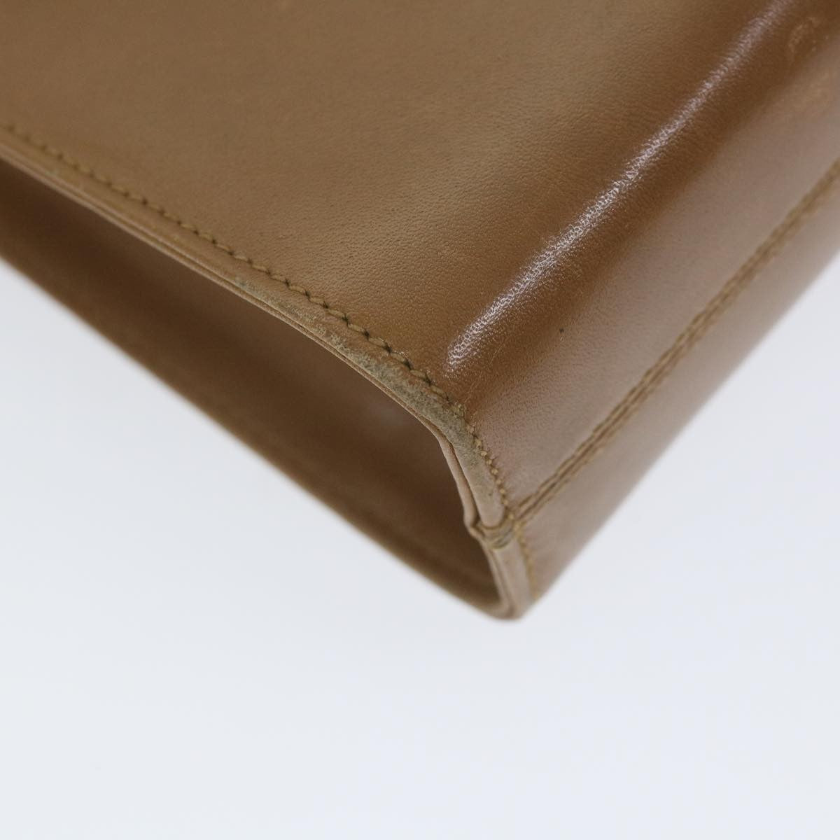 Salvatore Ferragamo Vintage Gancini Chain Shoulder Bag Leather, BROWN, LEATHER, Shoulder bag