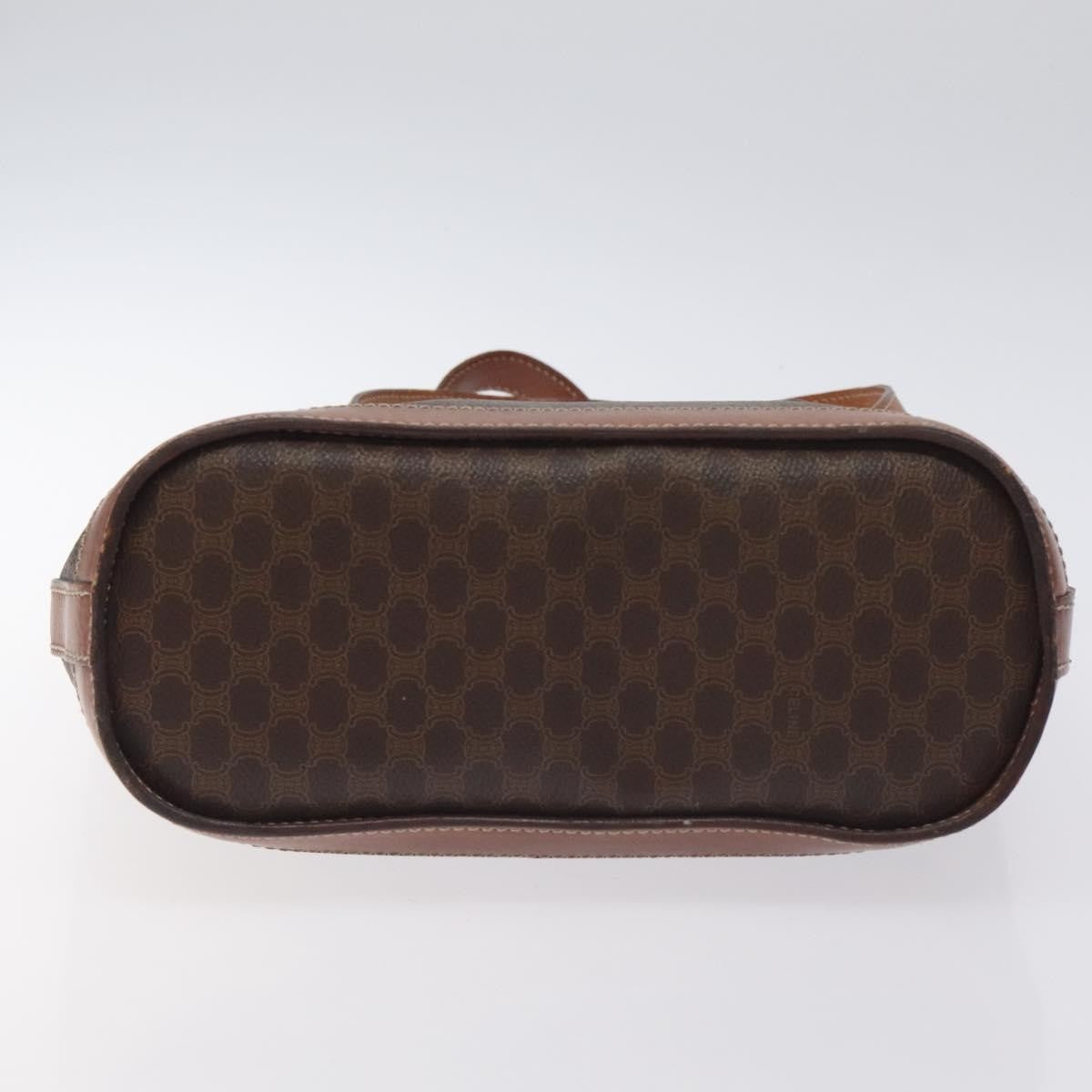 Celine Vintage Macadam Handbag Canvas, BROWN, CANVAS, Handbag