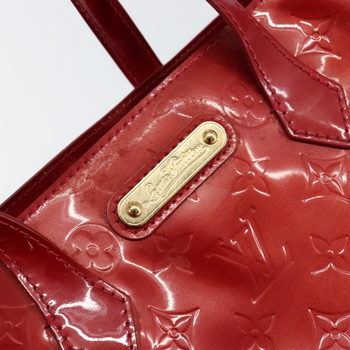 Louis Vuitton Wilshire Handbag Monogram Vernis, RED, PATENT_LEATHER, Handbag