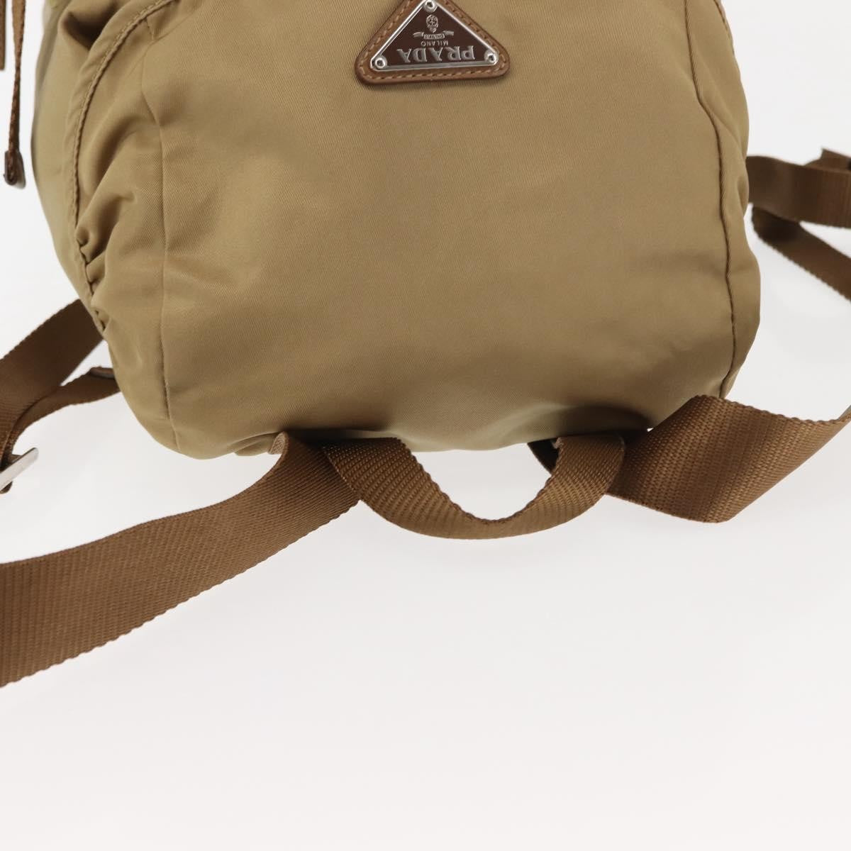Prada Double Pocket Buckle Backpack Tessuto, BEIGE, NYLON, Backpack