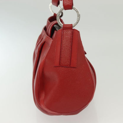 Bvlgari Chandra Top Handle Bag Leather, RED, LEATHER, Shoulder bag