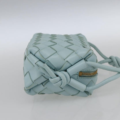 Bottega Veneta Loop Crossbody Bag Intrecciato Nappa, Blue, Leather, Shoulder Bag