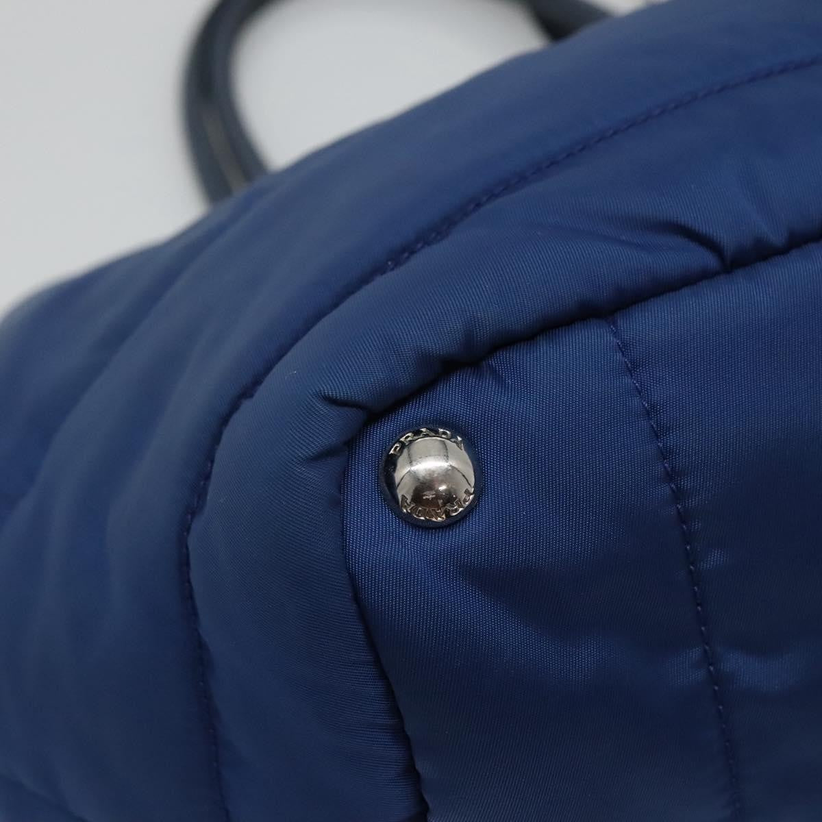 Prada Bomber Tote Tessuto, BLUE, NYLON, Tote bag