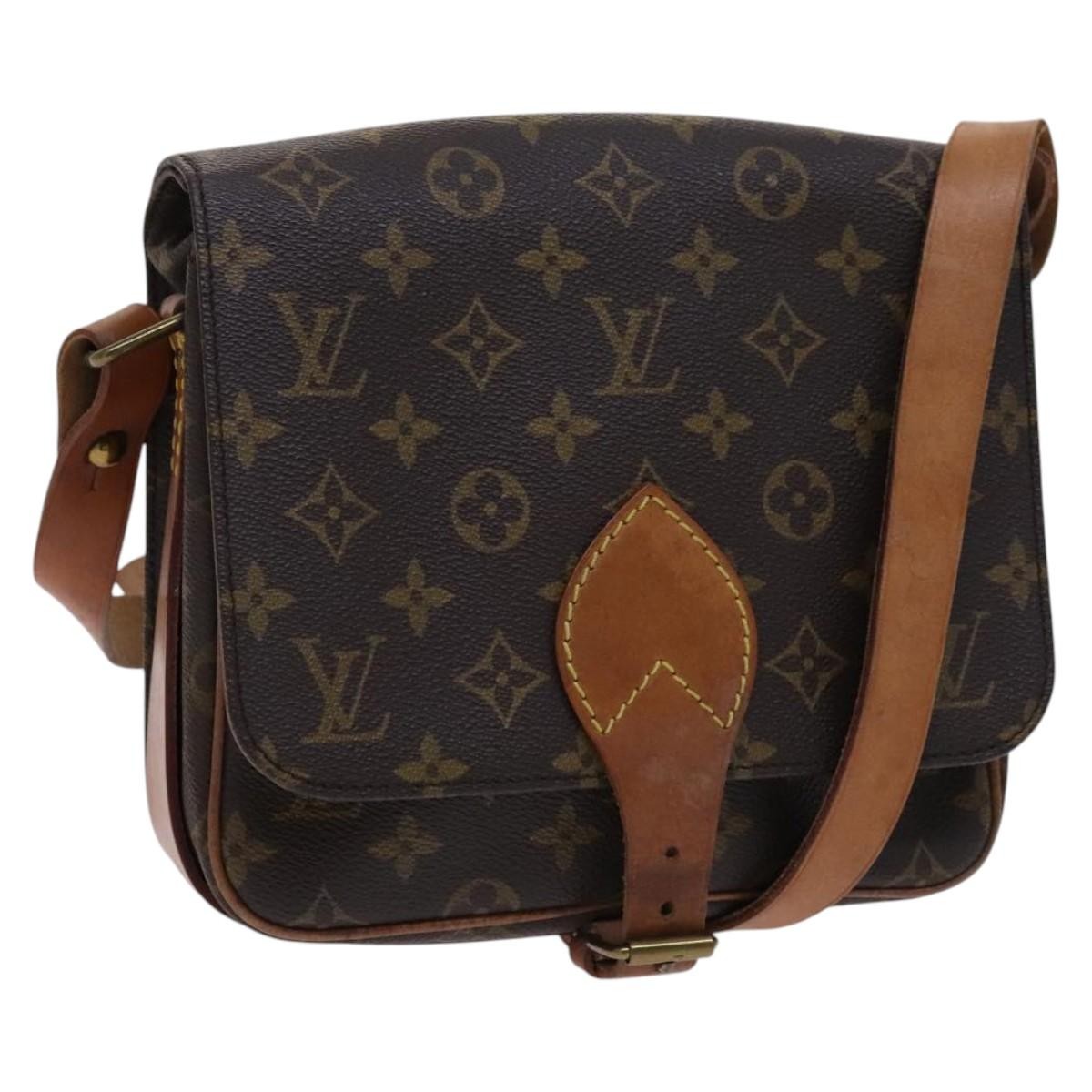 Louis Vuitton Cartouchiere Handbag Monogram Canvas, BROWN, CANVAS, Handbag