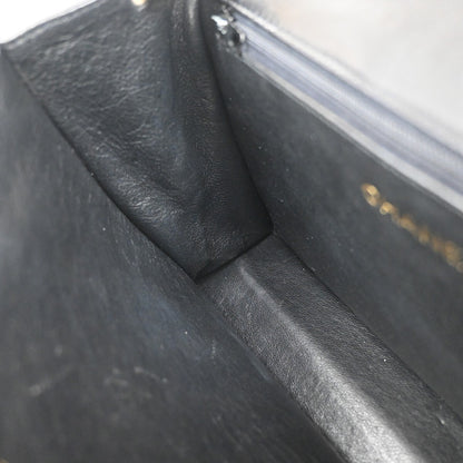 Chanel Vintage CC Chain Full Flap Bag Quilted Leather, BLACK, LEATHER, Shoulder bag