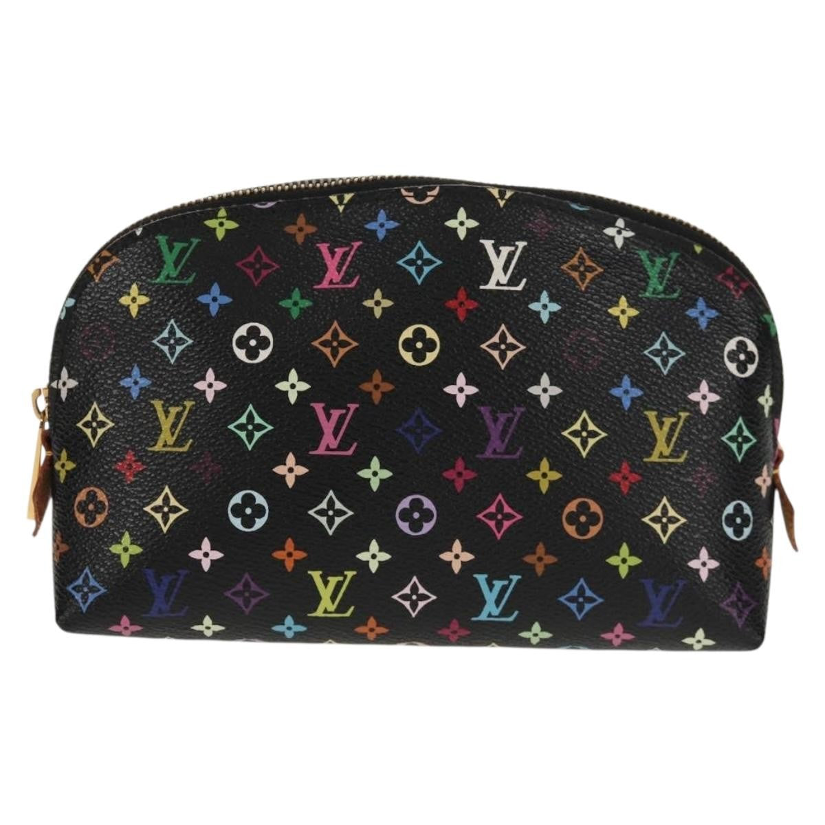 Louis Vuitton Cosmetic Pouch Monogram Multicolor, BLACK, CANVAS, Clutche & pouche
