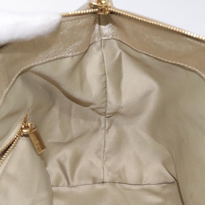 Salvatore Ferragamo Vintage Zip Tote Leather, GOLD, LEATHER, Tote bag