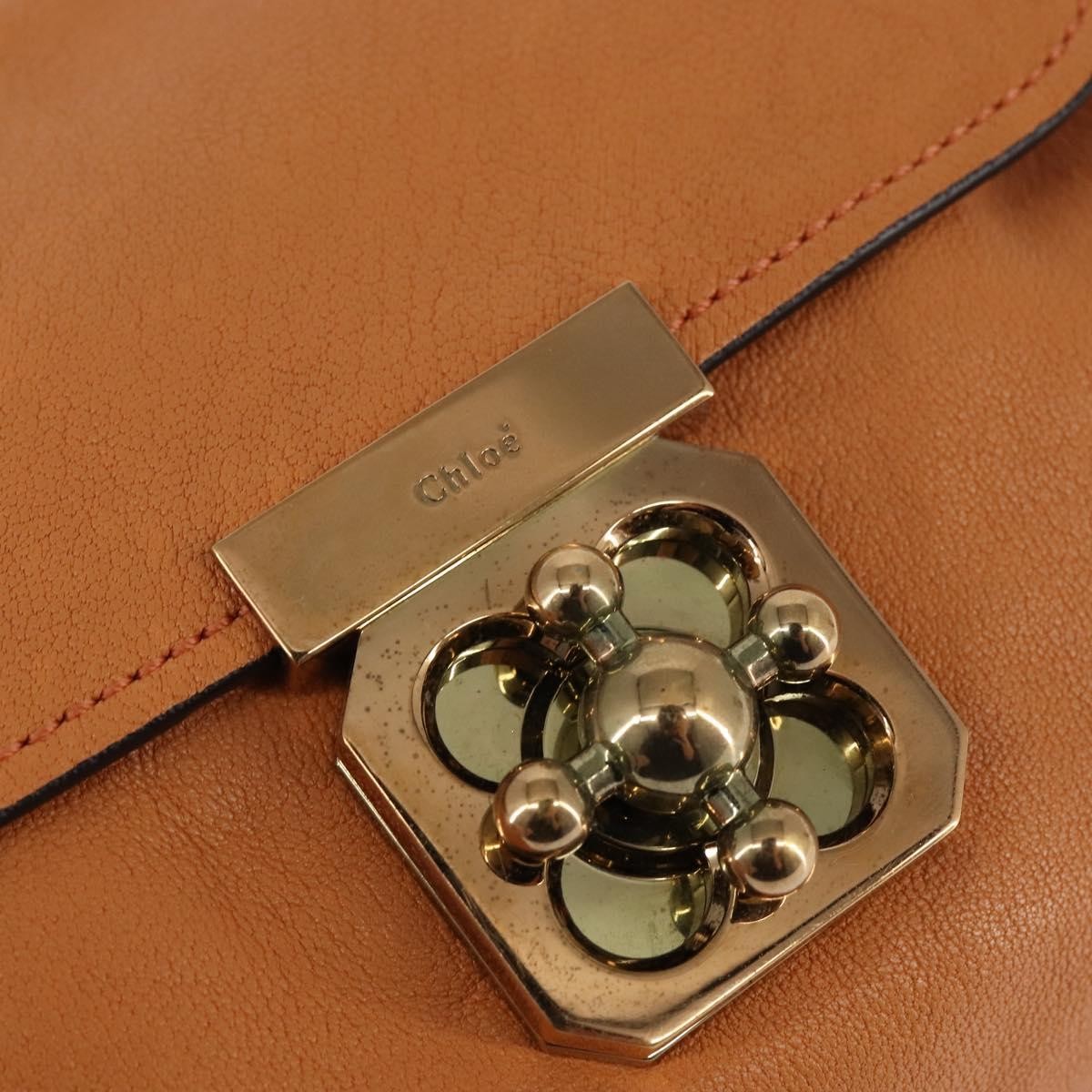 Chloe Elsie Crossbody Bag Leather, ORANGE, LEATHER, Shoulder bag