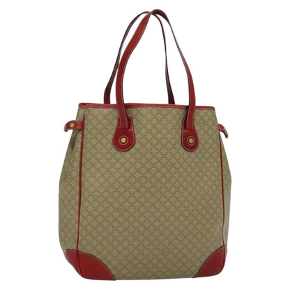 Celine Vintage Macadam Tote bag Canvas and Leather, BEIGE, CANVAS, Tote bag