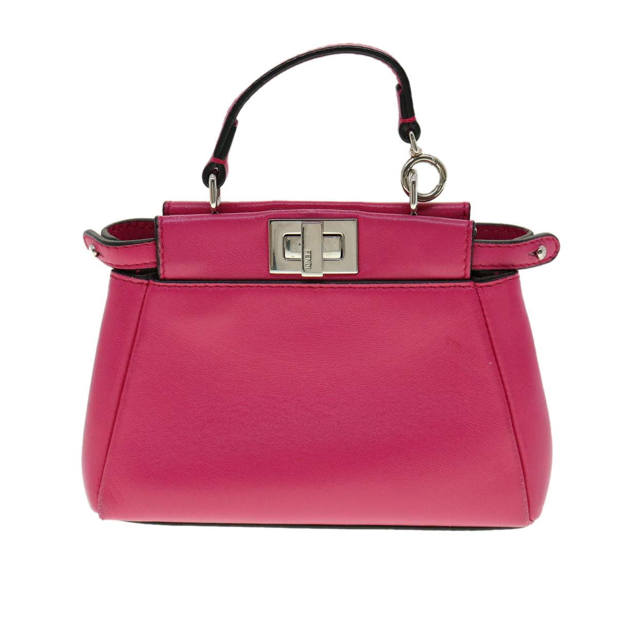 Fendi Peekaboo Bag Leather, PINK, LEATHER, Handbag