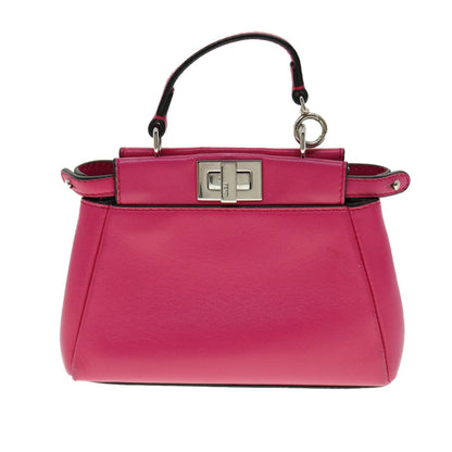 Fendi Peekaboo Bag Leather, PINK, LEATHER, Handbag