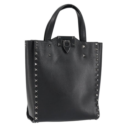 Valentino Garavani Rockstud Tote Rigid Leather, BLACK, LEATHER, Handbag