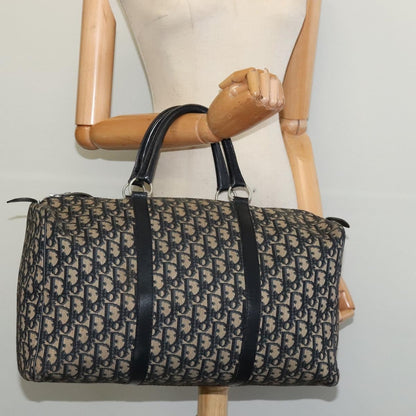 Christian Dior Vintage Trotter Boston Bag Diorissimo Canvas, NAVY, CANVAS, Travel bag