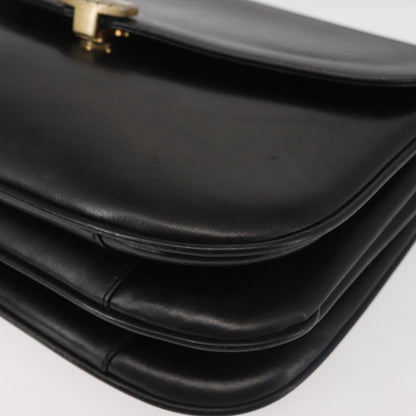 Bally Vintage Shoulder Bag Leather, BLACK, LEATHER, Shoulder bag