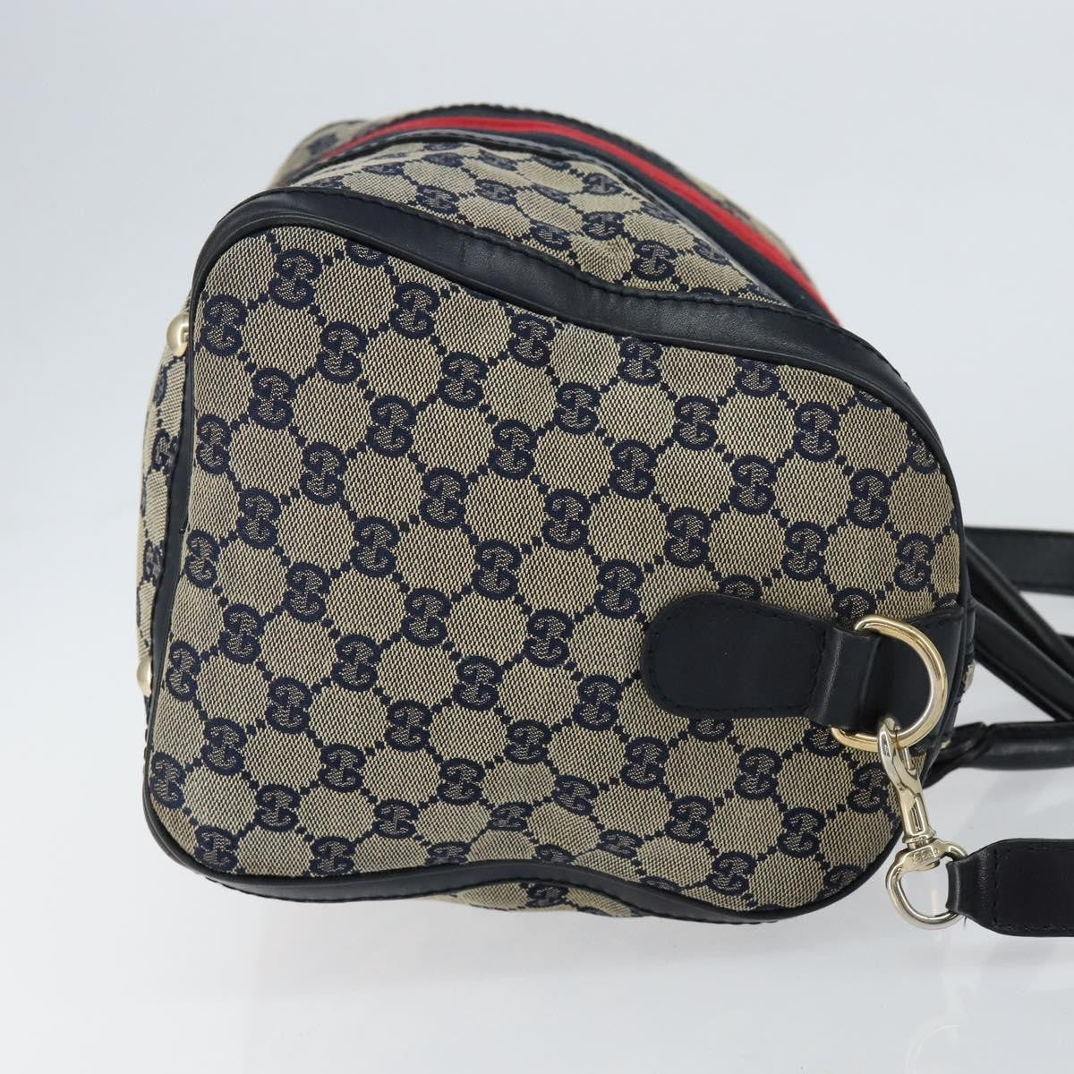 Gucci Vintage Web Boston Bag GG Canvas, NAVY, CANVAS, Travel bag