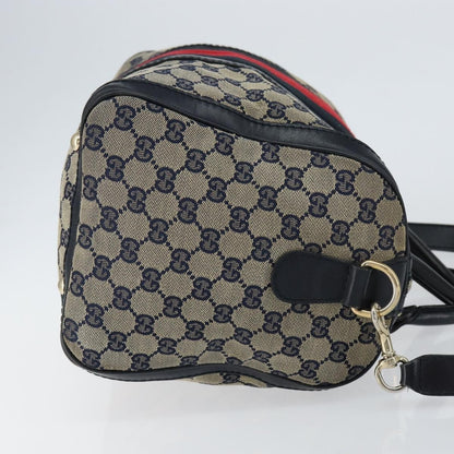 Gucci Vintage Web Boston Bag GG Canvas, NAVY, CANVAS, Travel bag