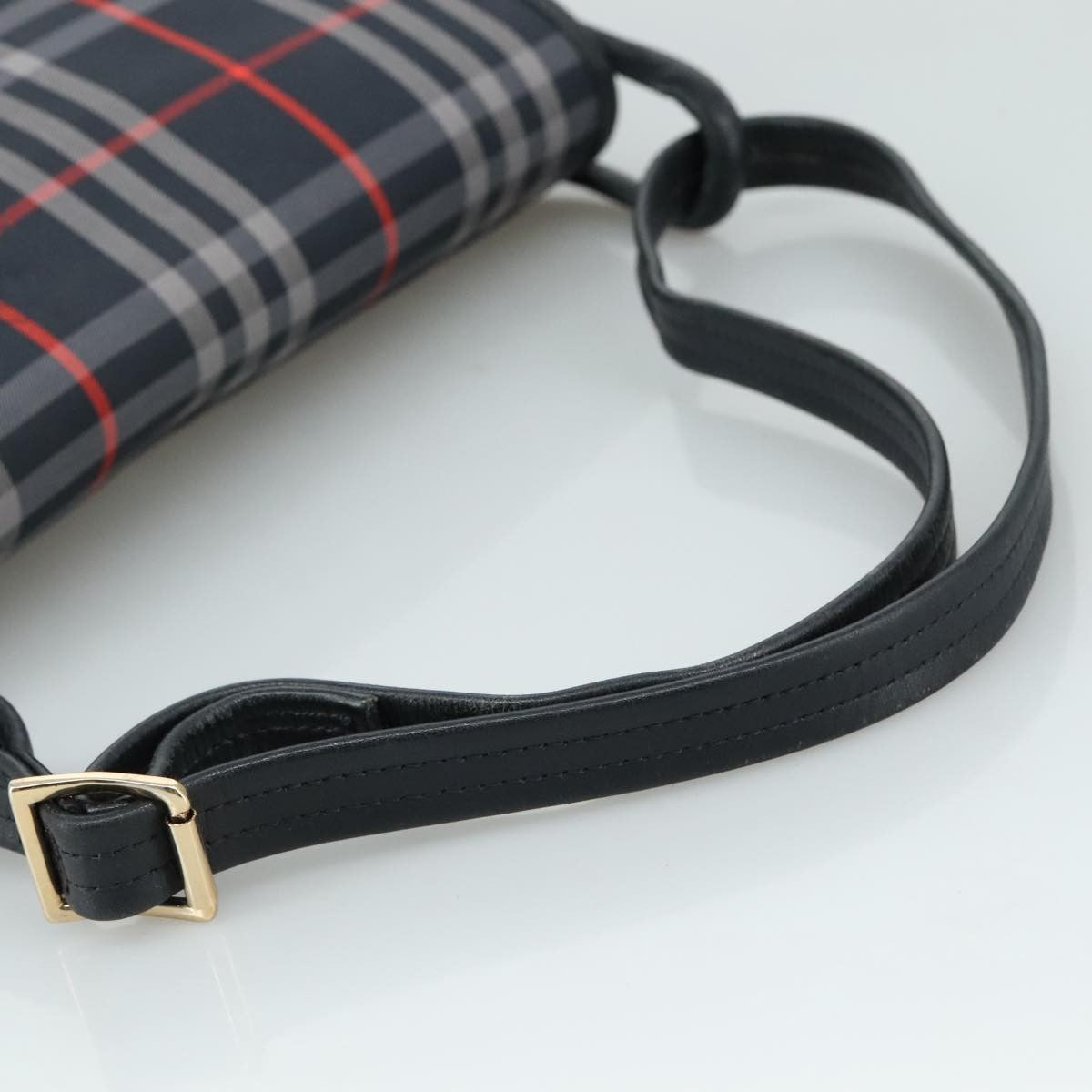 Burberry Nova Check Tote Leather, NAVY, CANVAS, Tote bag