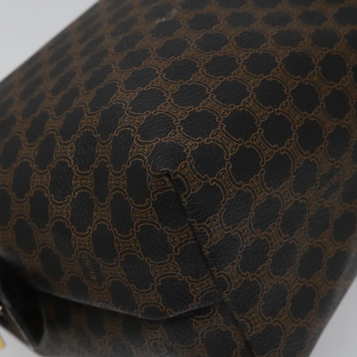 Celine Macadam Pochette Canvas and Leather, BLACK, CANVAS, Clutche & pouche