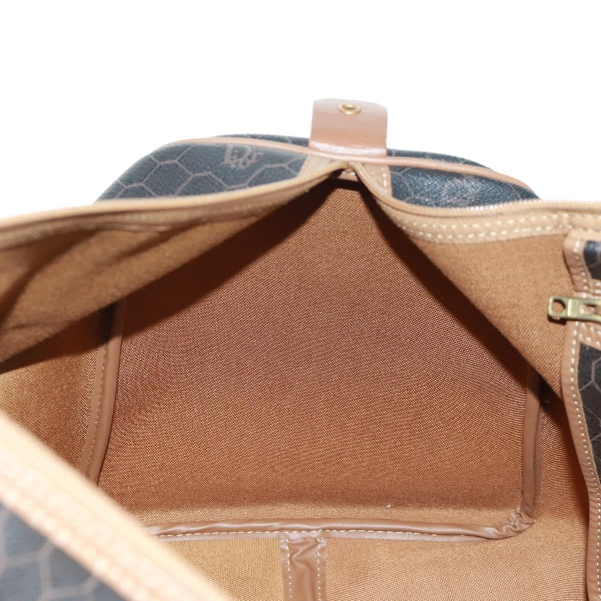 Christian Dior Vintage Honeycomb Boston bag Canvas and Leather, BLACK, PVC, Travel bag